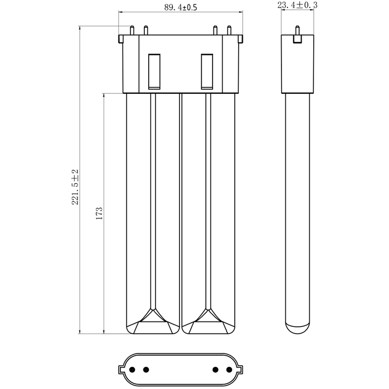 20W, 2450lm, ToLEDo Lynx F, 2G10, 4-pin, 4000K, 89x221mm, LED Pistokantalamppu Sylvania