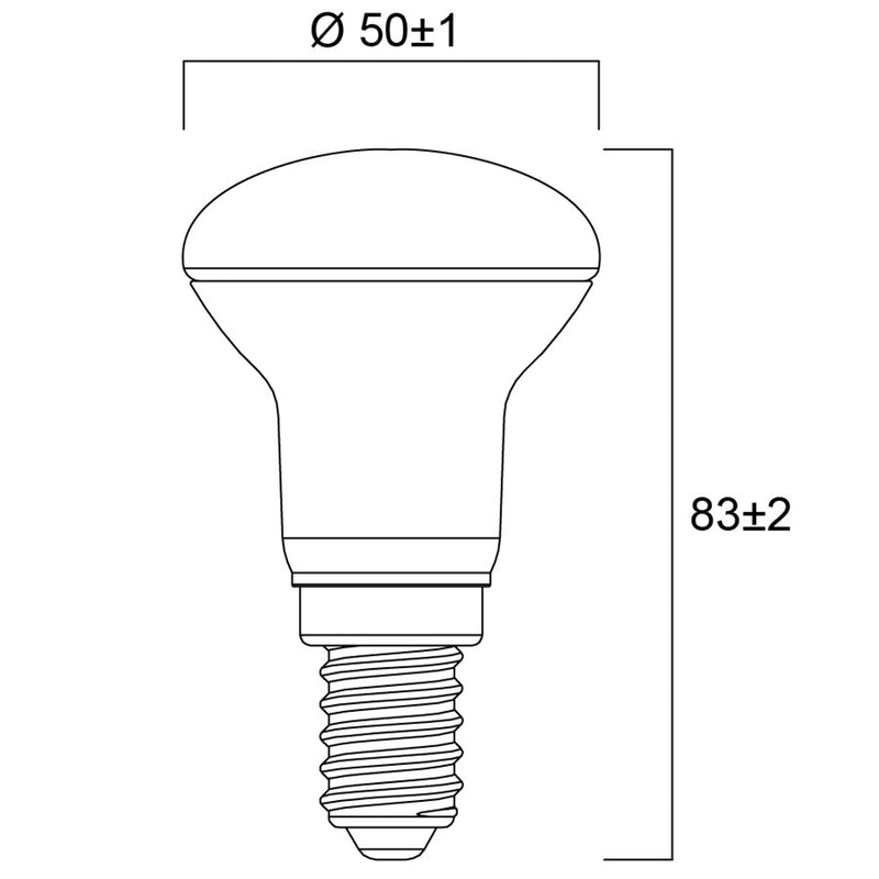 4.9W, 470lm, RefLED R50, E14, 50x83mm, LED Spotlight lamp Sylvania
