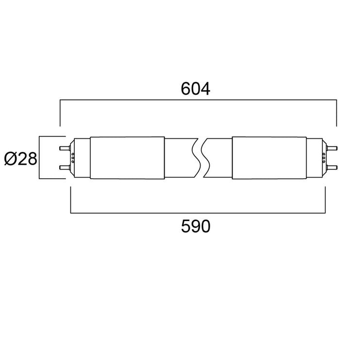 6.6W, 1000lm, ToLEDo Avant High Output T8, G13, 600mm, LED Tube Sylvania