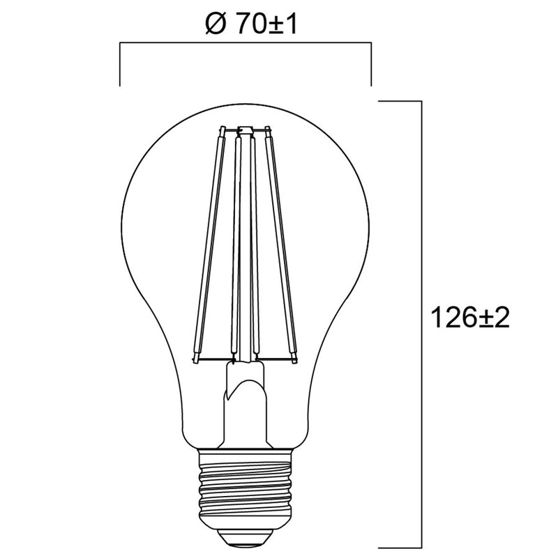 11W, 1521lm, ToLEDo Retro A67, E27, 2700K, 70x126mm, Satiini, LED lamppu Sylvania