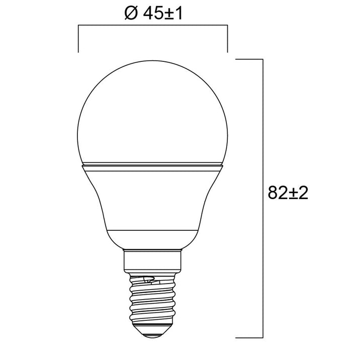 4.5W, 470lm, ToLEDo G45, E14, 45x82mm, LED lamp Sylvania