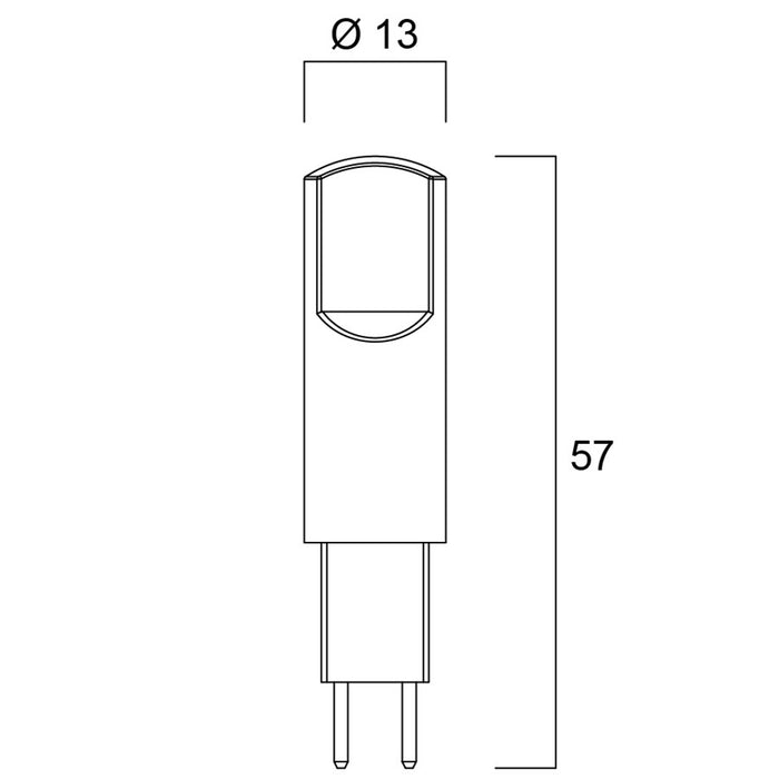 2.4W, 300lm, ToLEDo 12V AC/DC, GY6.35, 13x57mm, LED lamp Sylvania