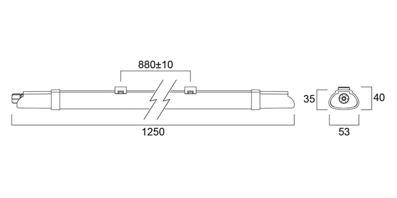 36W, 3700lm, SylSplash IP65, 4000K, LED valaisin Sylvania