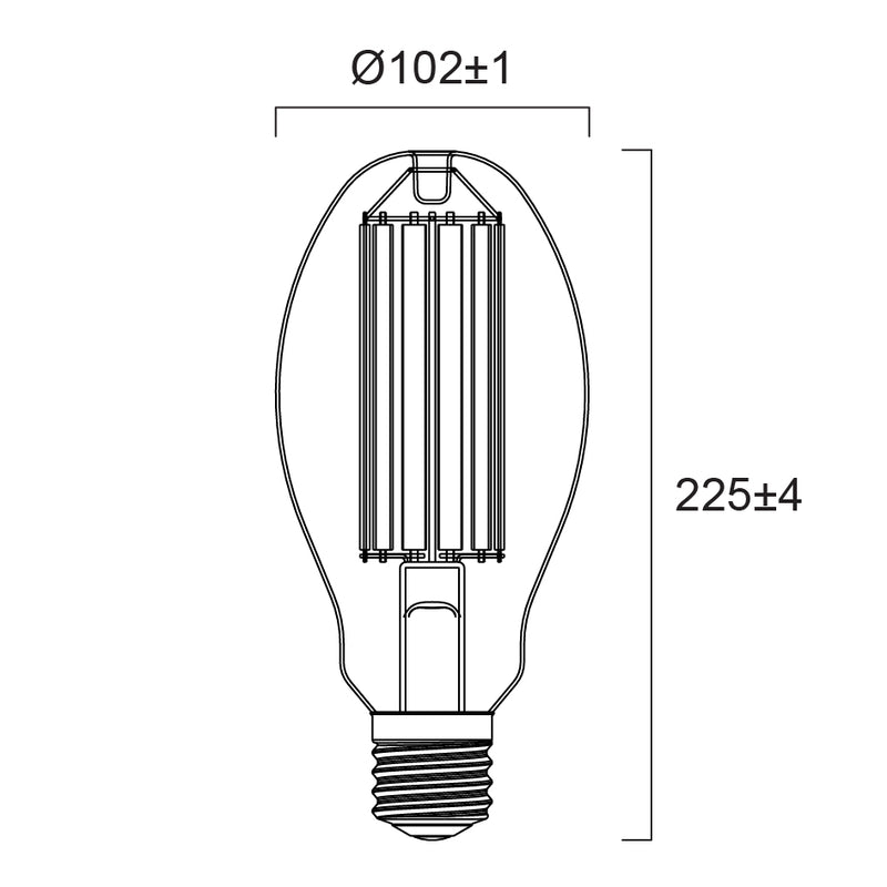 54W, 9000/10000lm, ToLEDo Performer Retro, E40, 102x225mm, Led lamppu Sylvania