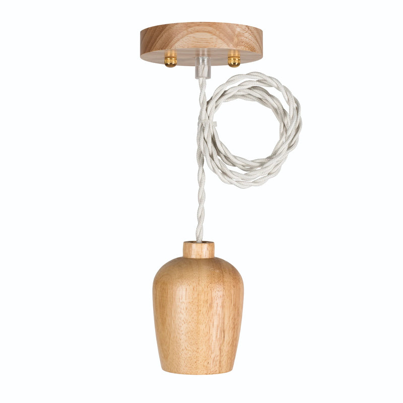 Wooden Pendant Set 1.5m IP20, E27, puinen Riippuvalaisin