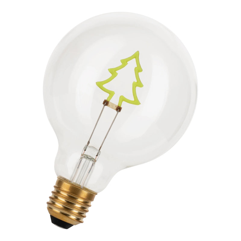 2W, 170lm, LED Silhouette Christmas Tree G95 DIM, E27, 95x140mm, Led Koristelamppu