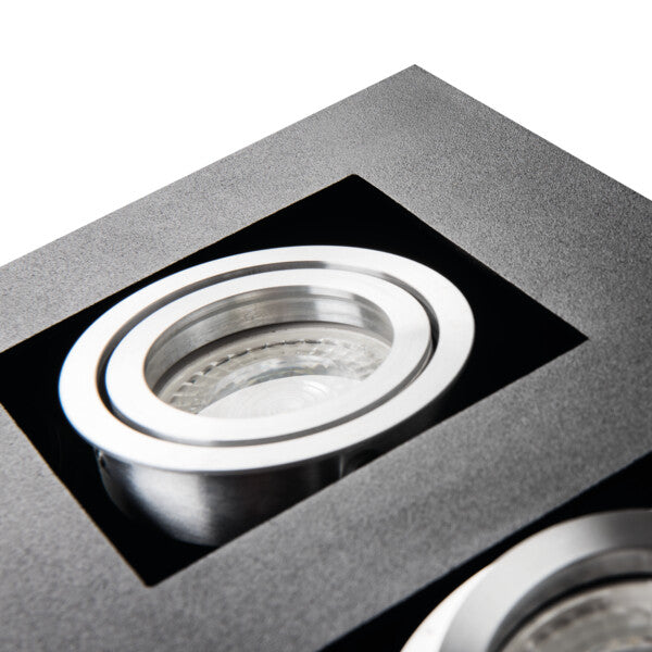 Kanlux STOBI DLP 250 BLACK, IP20, PAR16, 2XGU10 Alasvalorunko