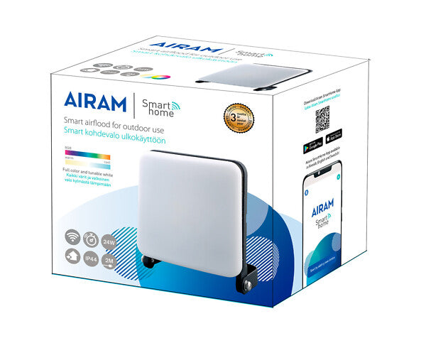 24W, 1560lm, SmartHome Airflood IP44, Älyvalonheitin Airam