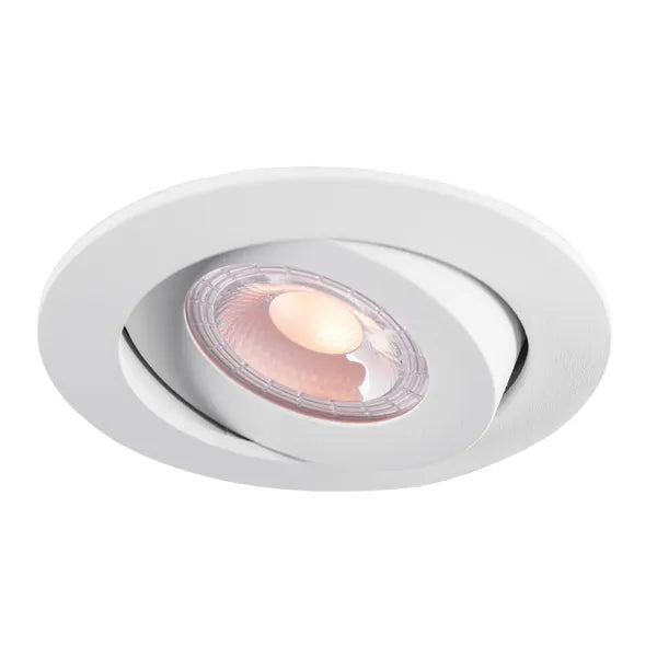 6W, 461lm, Halux LED Slim Downlight, DIM, CCT, 2700/3000K, IP44, IK04, 31x85mm, White LED Downlight Thorgeon