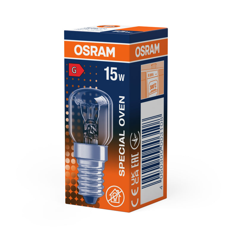 230V, 15W, 85lm, 300 °C, E14, 2700K, 43x50mm, Uunilamppu Osram