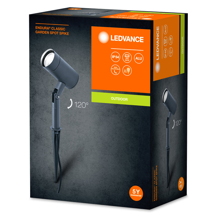 ENDURA Classic Garden Spot Spike, GU10, IP54, IK04, Kohdevalaisinrunko LEDVANCE