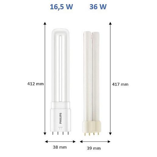 16.5W, 2000/2100lm, CorePro PLL EM/Mains, 2G11 4P, 38x412mm, LED Socket lamp Philips