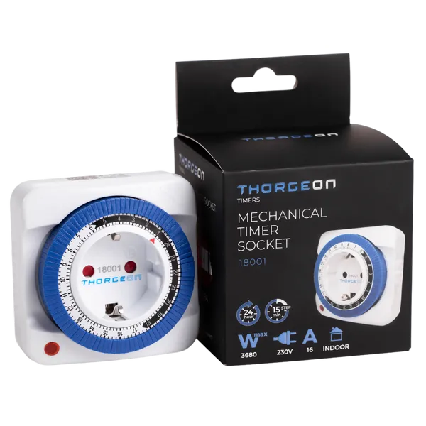 Mekaaninen ajastinkytkin 24h 15min THORGEON