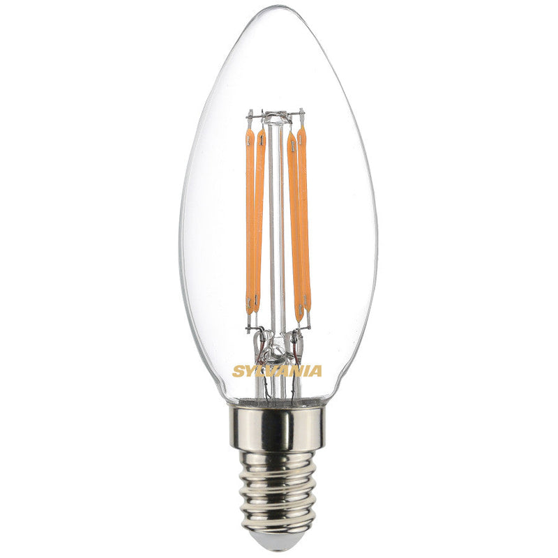 4.5W, 470lm, ToLEDo Retro Candle, E14, 2700K, DIM, 35x97mm, Clear, LED lamp Sylvania