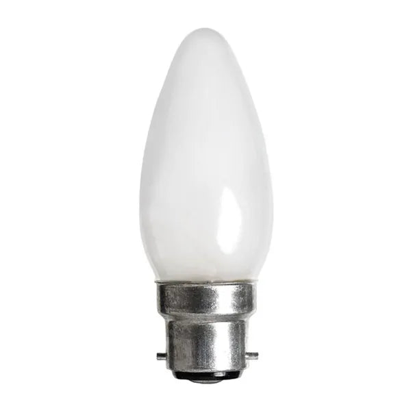 40W, 400lm, B22, 2700K, 35x91mm, Matte Candle Bulb