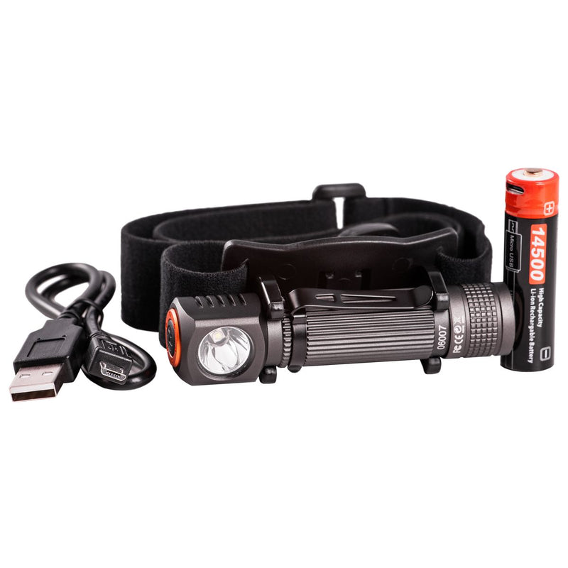 3W, 130lm, Head Strong Flashlight IPX5, USB-ladattava 750mAh paristo, LED Otsalamppu THORGEON
