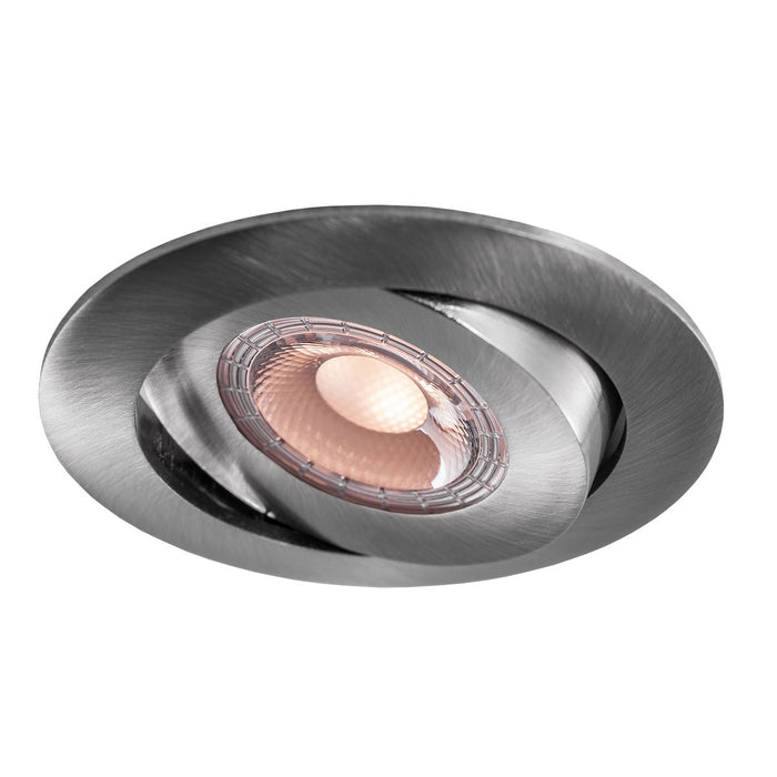 5W, 400lm, LED Slim Downlight, IP44, DIM, CCT, 70-75mm, Nikkeli LED Alasvalo THORGEON