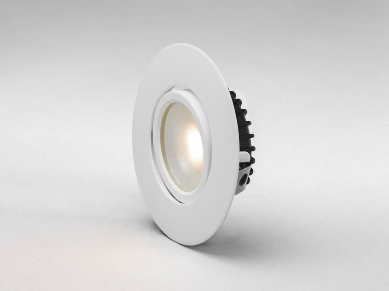 3.6W, 360lm, 12V AC/DC 70° DIM, 3000K, IP44, Ø58-62mm, Valkoinen Led alasvalo Hide-a-lite