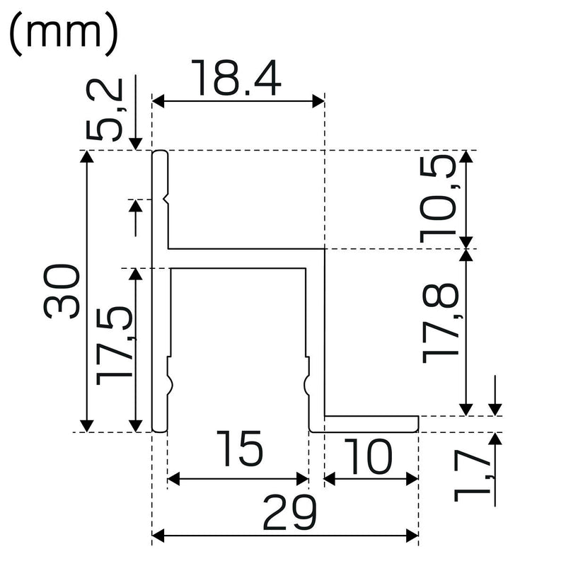 Hidden Alumiiniprofiili LED nauhoille 2m, Hidealite