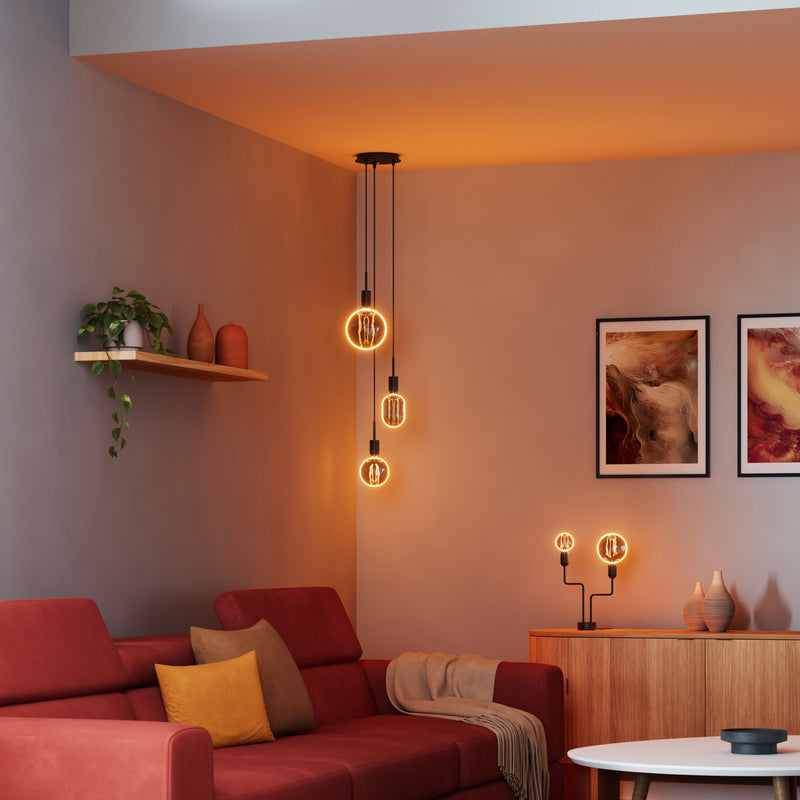 4W, 110lm, Vintage 1906 Globe 80 Filament SMOKE, 1800K, E27, DIM, 80x120mm, LED Sisustuslamppu Osram