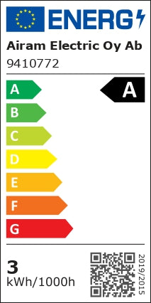2.2W, 470lm, G95, E27, 3000K, 95x140mm, Filamentti LED lamppu Airam