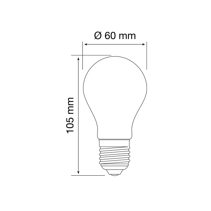 4W, 60lm, LED Filament A60 Red, E27, 60x105mm, punainen Led lamppu