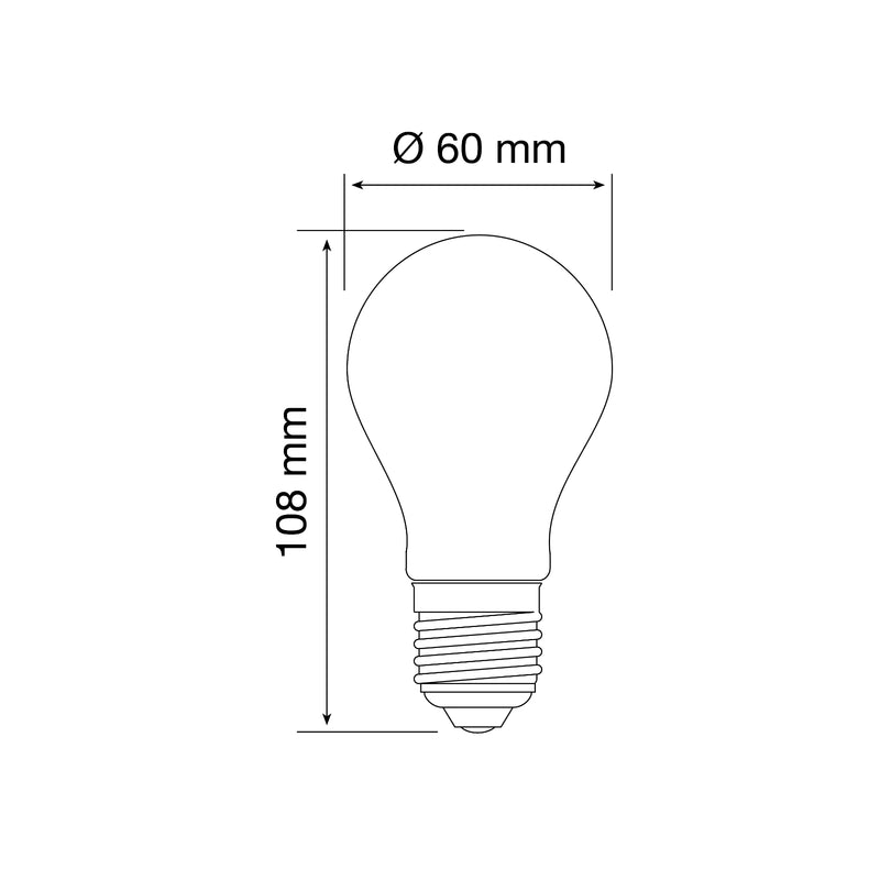 2W, 220lm LED Party Bulb GLS A60, E27 Yellow LED lamp