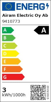 2.2W, 470lm, G125, E27, 3000K, 125x178mm, Filamentti LED lamppu Airam