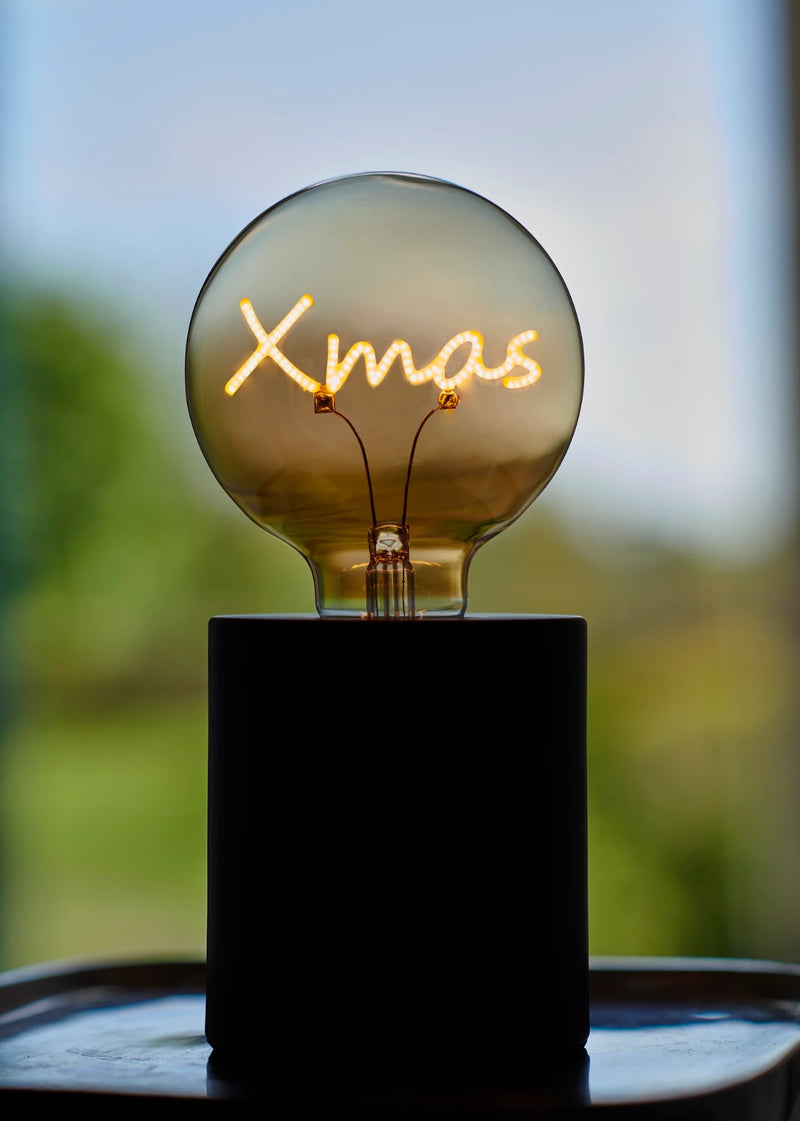 2W, 90lm, LED Silhouette Xmas G95 DIM, E27, 2000K, 95x104mm, Led kultainen Koristelamppu
