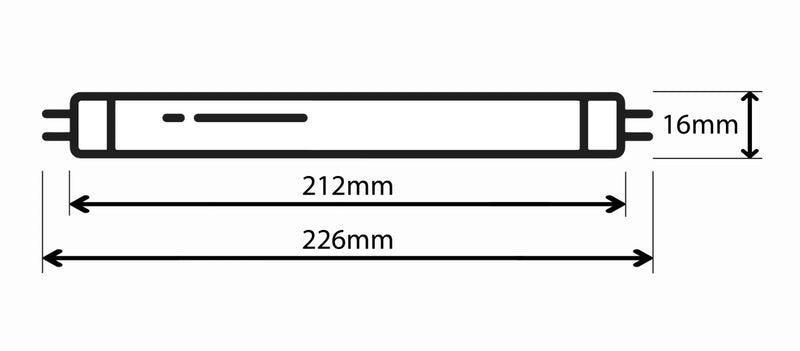 6W, Blacklight Blue T5, G5, 212mm, Black light tube