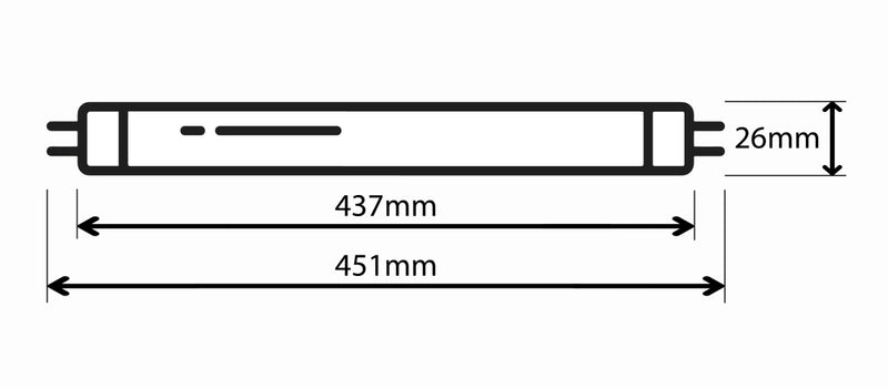 15W, Blacklight UV-A T8, G13, 26x437mm, Hyönteislamppu