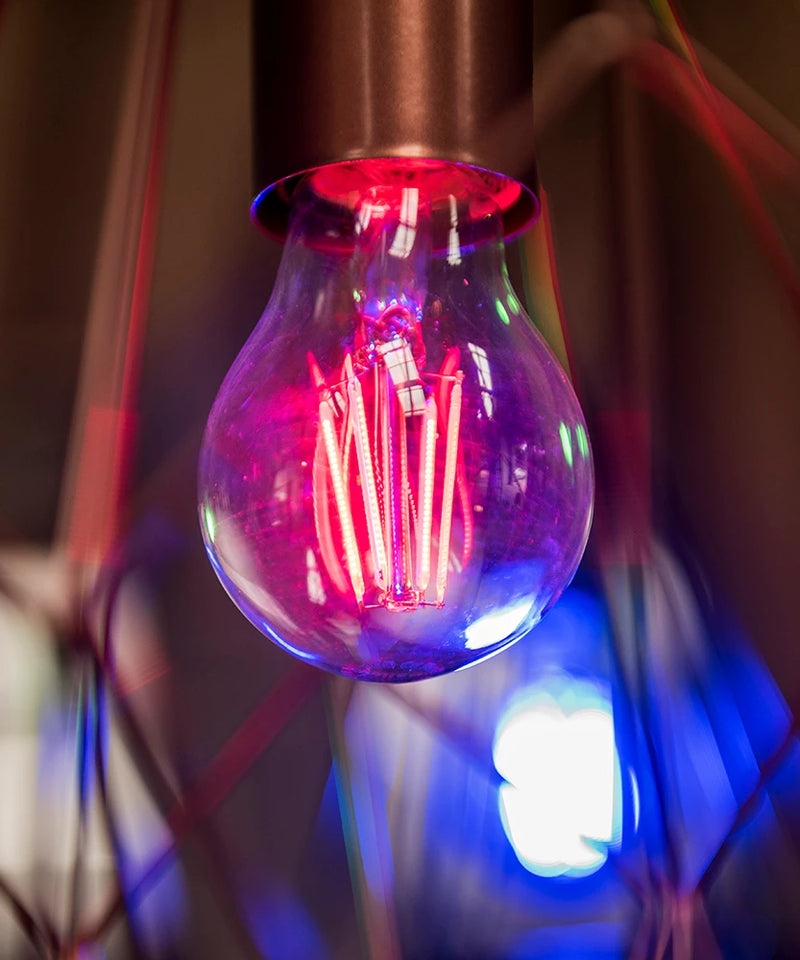 4W, 60lm, LED Filament A60 Red, E27, 60x105mm, punainen Led lamppu