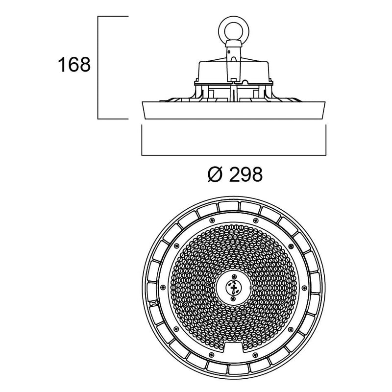 120W, 19500lm, Sylvania Granit, IP65, IK08, 4000K, 298x168mm, LED Teollisuusvalaisin Sylvania