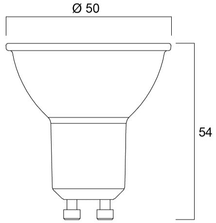 3.7W, 345/360lm, RefLED Superia Retro ES50, GU10, 36°, 50x54mm, Led lamppu Sylvania