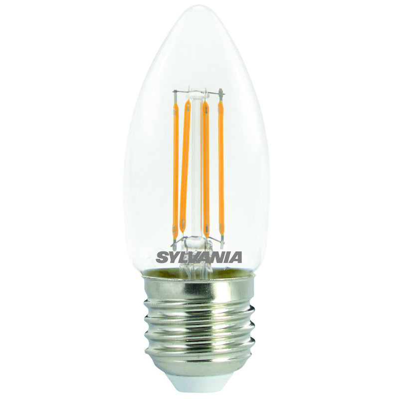 6W, 806lm, ToLEDo Retro Kynttilä, E27, 2700K, 35x93mm, Kirkas, LED lamppu Sylvania