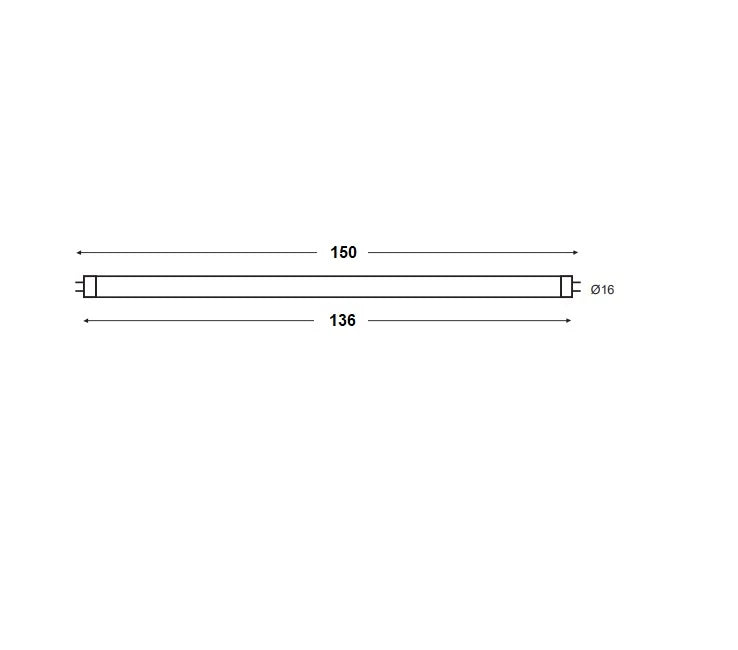 Ecoplus T5 LED-putki HF G5 2,5W 235lm 4000K – 136 mm, korvaa 4W loisteputken