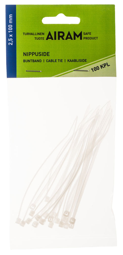 Cable ties 100pcs 2.5x100mm Airam