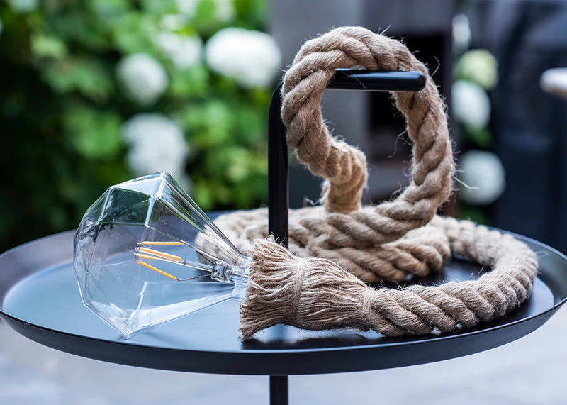 Pendant Rope 1.5m IP20, E27, Ruskea sisustuksellinen Riippuvalaisin