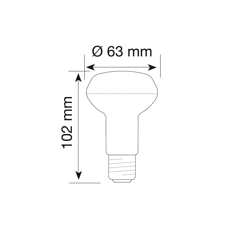 4W, 400lm, Filament Reflector R63, E27, 2700K, 63x102mm, Led kohdelamppu