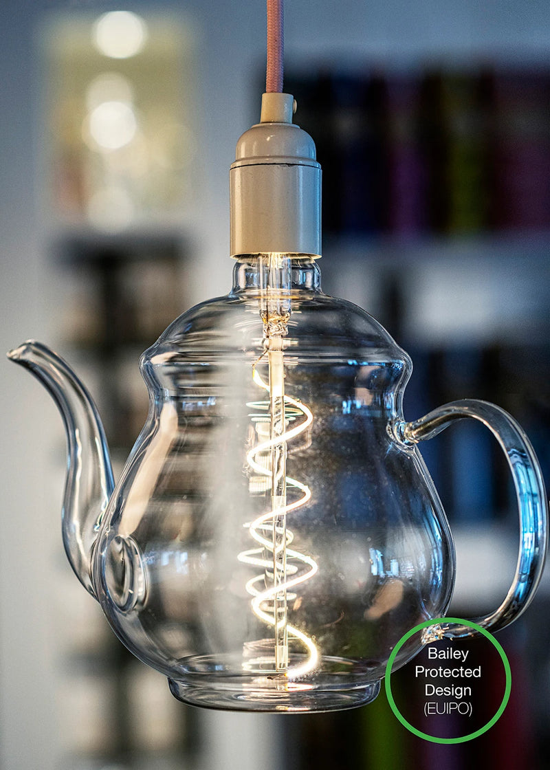 4W, 240lm, Teapot Earl, E27, 2200K, LED bulb clear dimmable