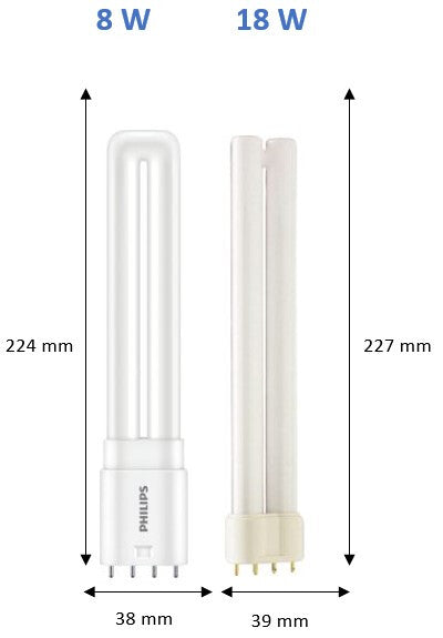 8W, 960/1000lm, CorePro PLL EM/Mains, 2G11 4P, 38x224mm, LED Socket lamp Philips