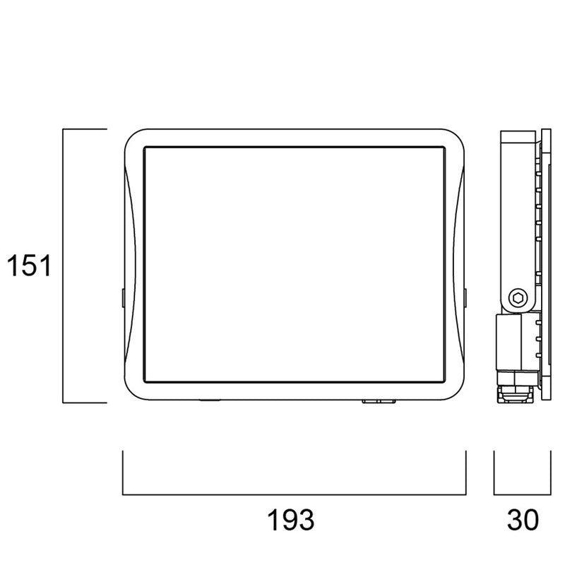 58W, 7000lm, Start Flood Flat IP65, IK06, 4000K, LED valonheitin Sylvania