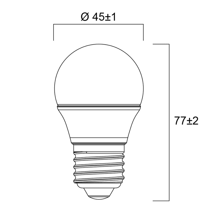 2.2W, 250lm, ToLEDo Ball, E14, 2700K, 45x77mm, Led lamppu Sylvania
