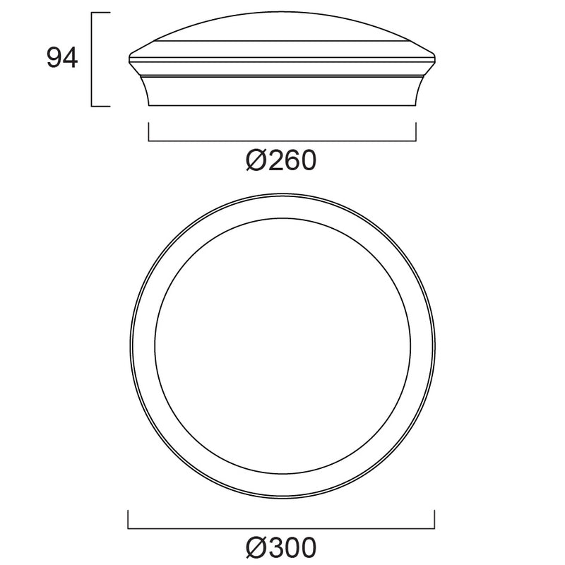 Sylvania Start Surface Multipower LED-kattovalaisin 5–16,5W 500–2000lm 3000/4000K IP54 – Ø300mm