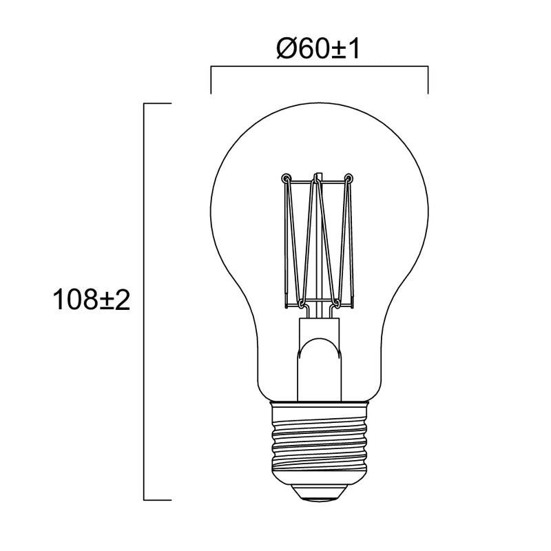7.5W, 550lm, ToLEDo Retro Vintage Gold SylSmart Home GLS DIM, E27, 2000K, 60x108mm, Led Älylamppu Sylvania