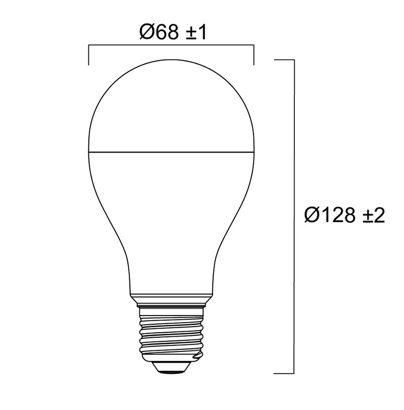 16W, 1920lm, ToLEDo GLS, E27, 67x143mm, Led lamppu Sylvania