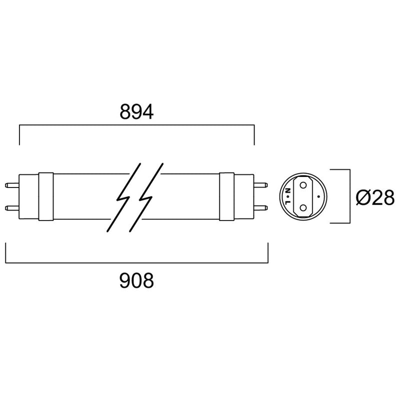 11.3W, 1700lm, ToLEDo Avant High Output T8, G13, 908mm, LED Tube Sylvania