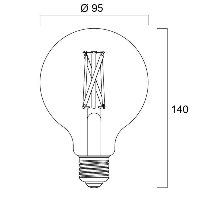 7W, 806lm, ToLEDo Retro SylSmart Home G95 TW DIM, E27, 2000-6500K, 95x140mm, Led Älylamppu Sylvania