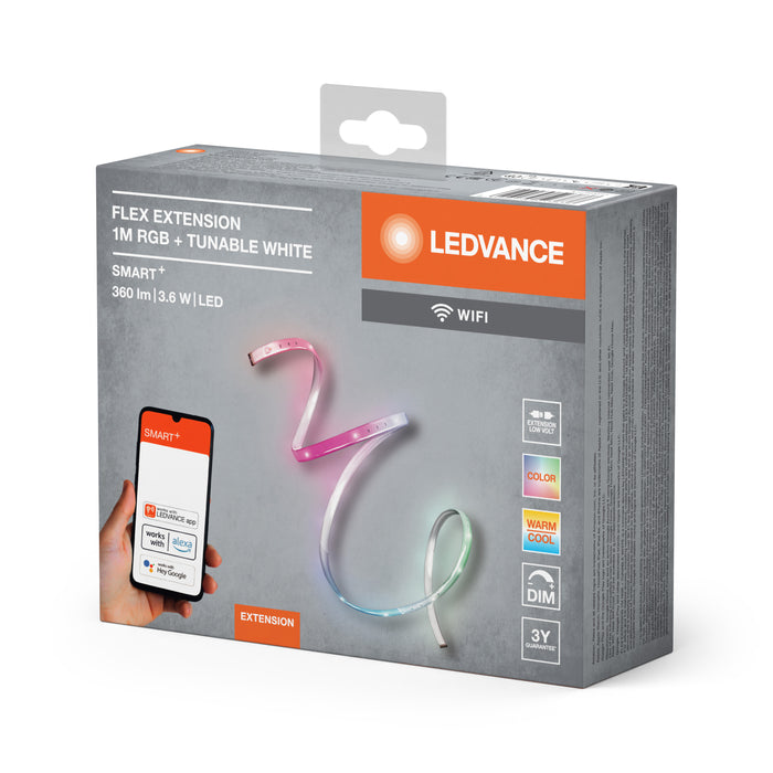 3,6W, 320lm, SMART+ Wifi Flex EXT 1M RGB + Tunable White, jatkopala LED älynauhaan Ledvance