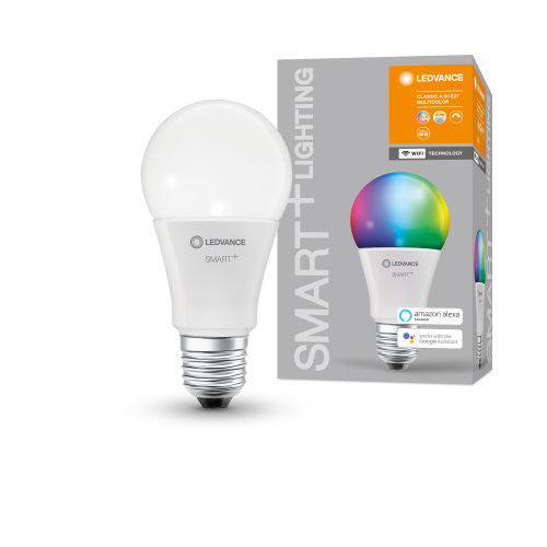 9W, 806lm Smart+ WiFi RGBW, A60, E27 3 pcs multipack smart standard lamp LEDVANCE